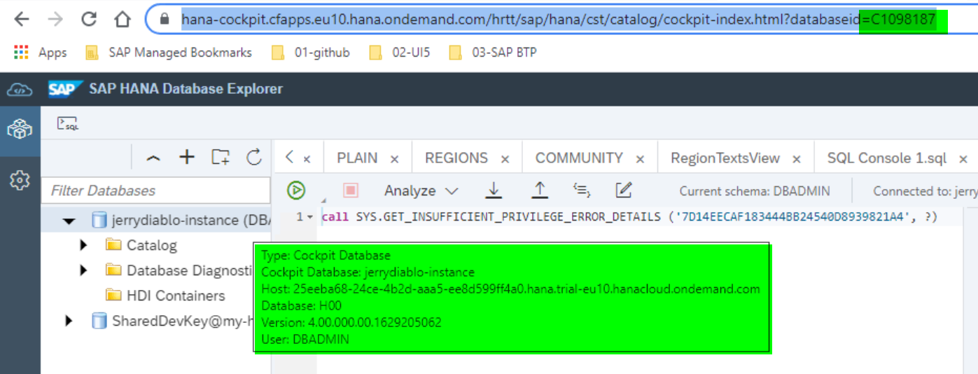 几种在不同的位置打开 SAP HANA Database explorer 的办法