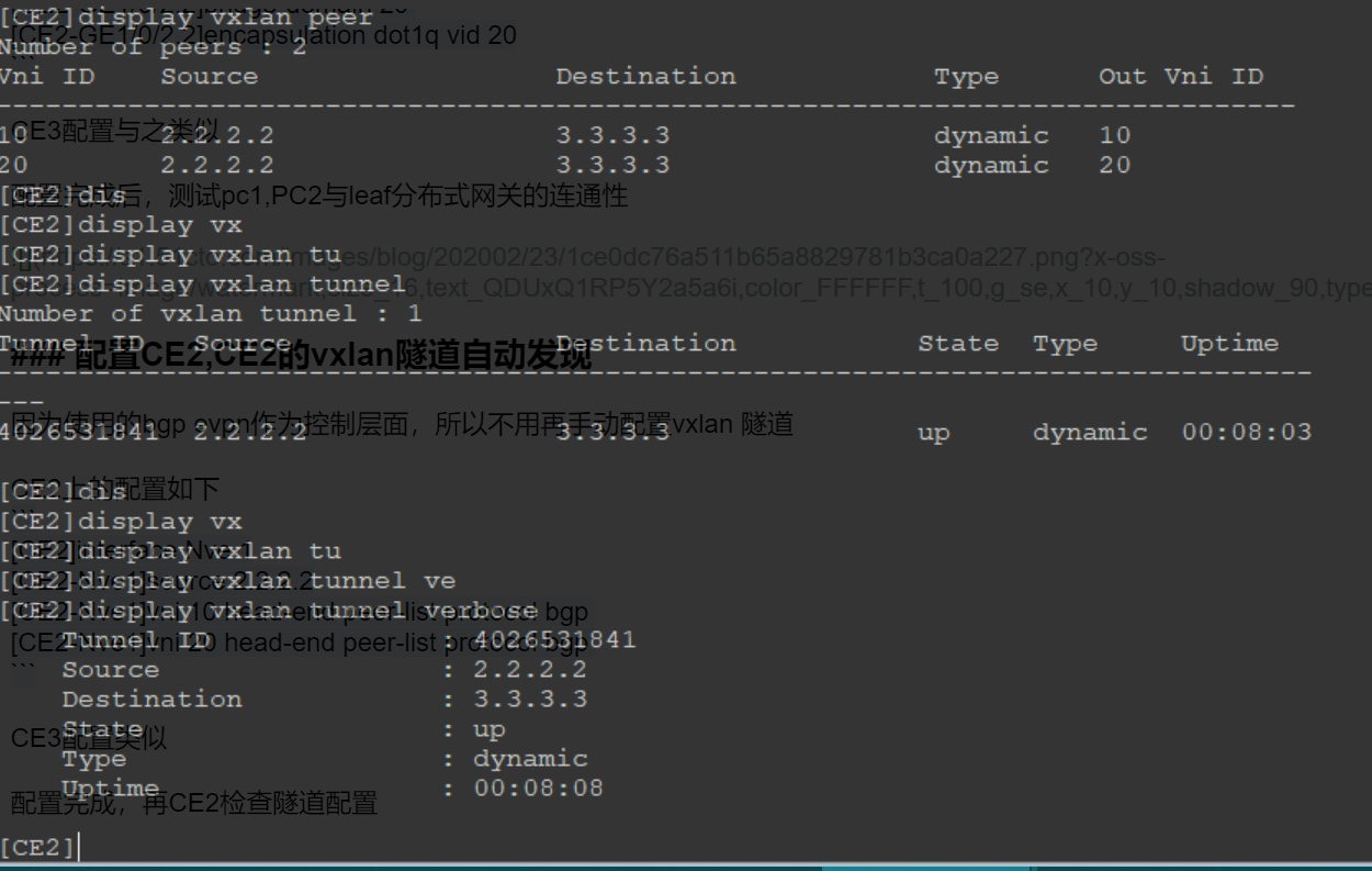 使用BGP EVPN方式部署分布式网关VXLAN