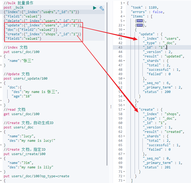 elasticsearch 文档（document）的基本操作CRUD