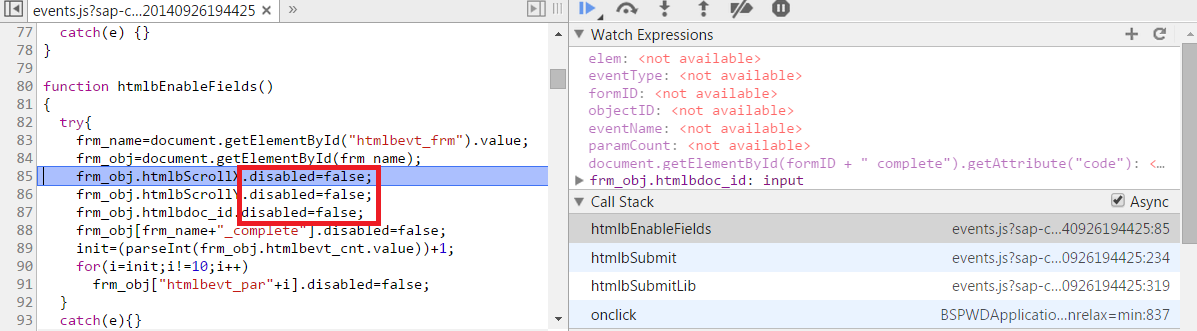 SAP CRM WebClient UI，点击Master Data工作中心后执行的JavaScript代码