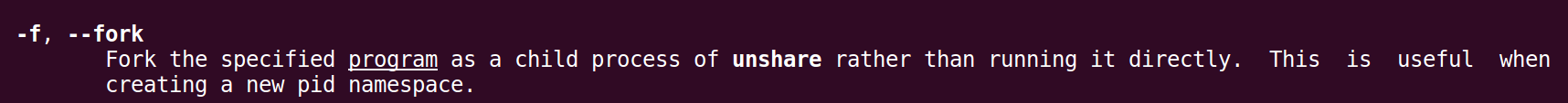 Linux unshare命名的一些例子