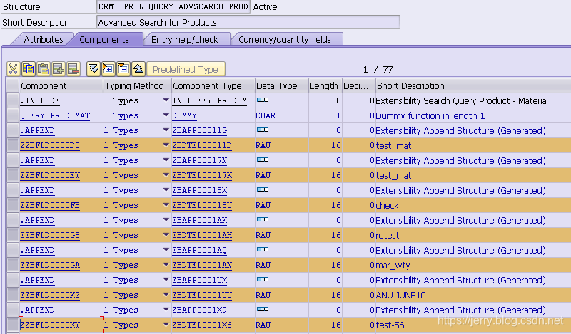 SAP ABAP实用技巧介绍系列之使用代码获得某个structure上的扩展字段