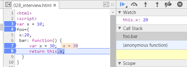 JavaScript变量不同作用域的测试