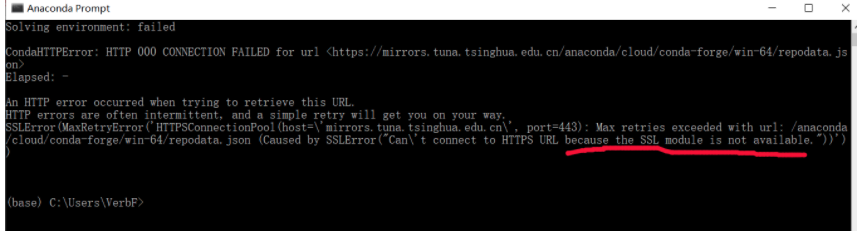 Caused by SSLError(\"Can’t connect to HTTPS URL because the SSL module is not available)&no module ..