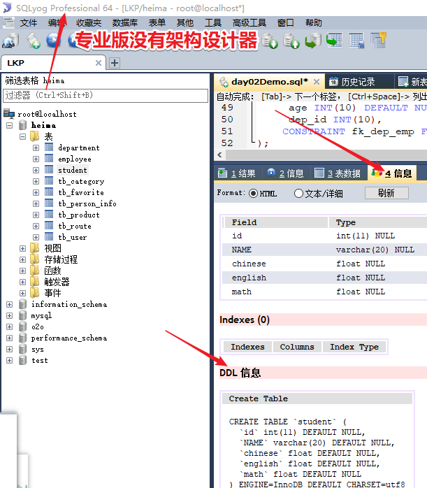 Navicat 的简单使用、SQLyog连接的介绍（两个工具的对比）