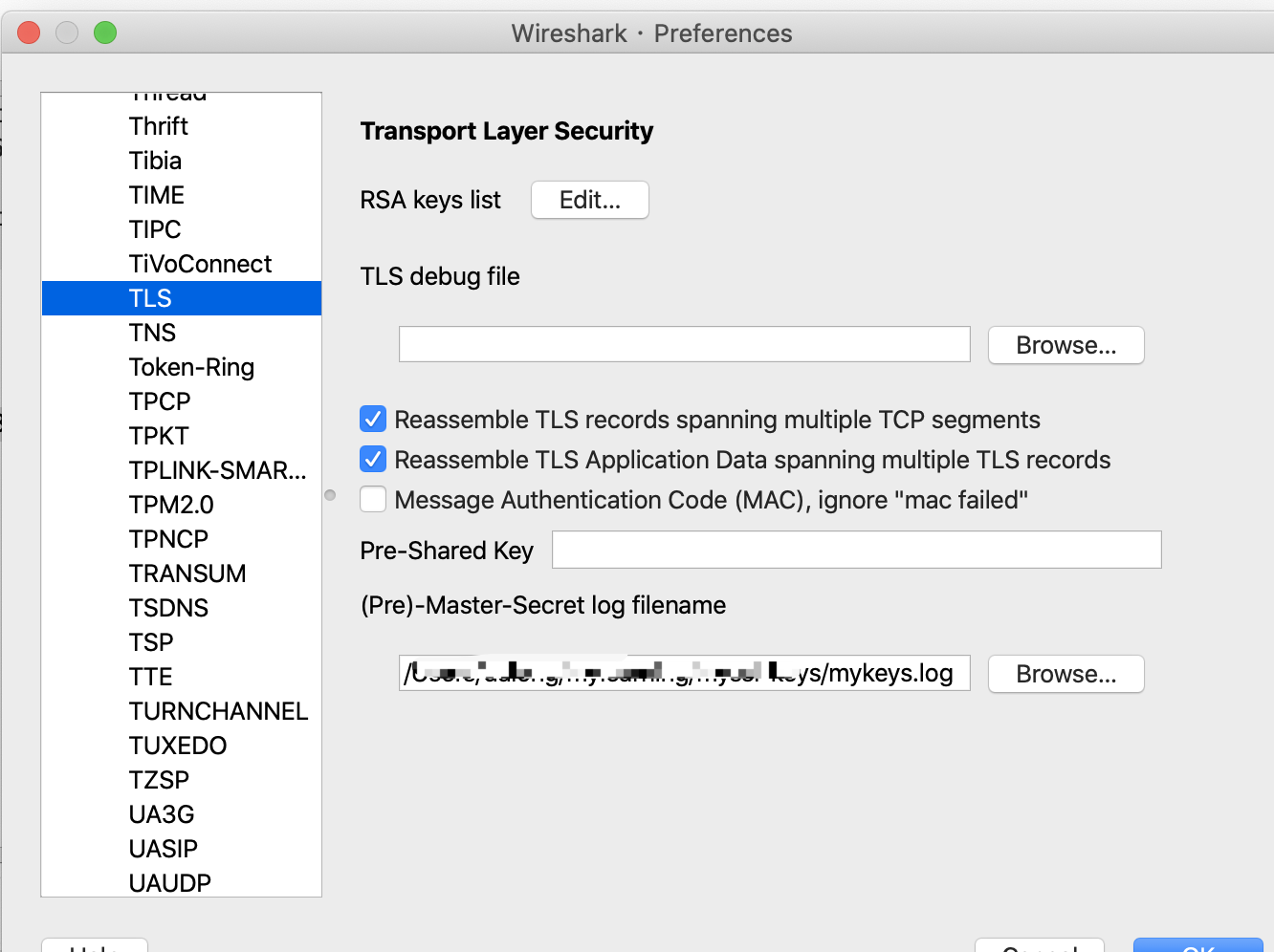 wireshark ssl 解密处理