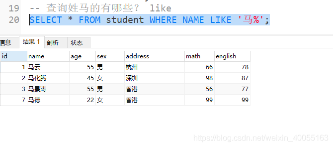 数据库的查询操作