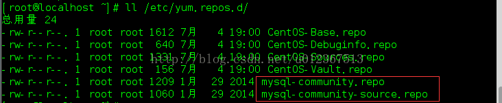 centos7通过yum安装mysql，并授权远程连接