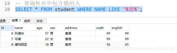 数据库的查询操作