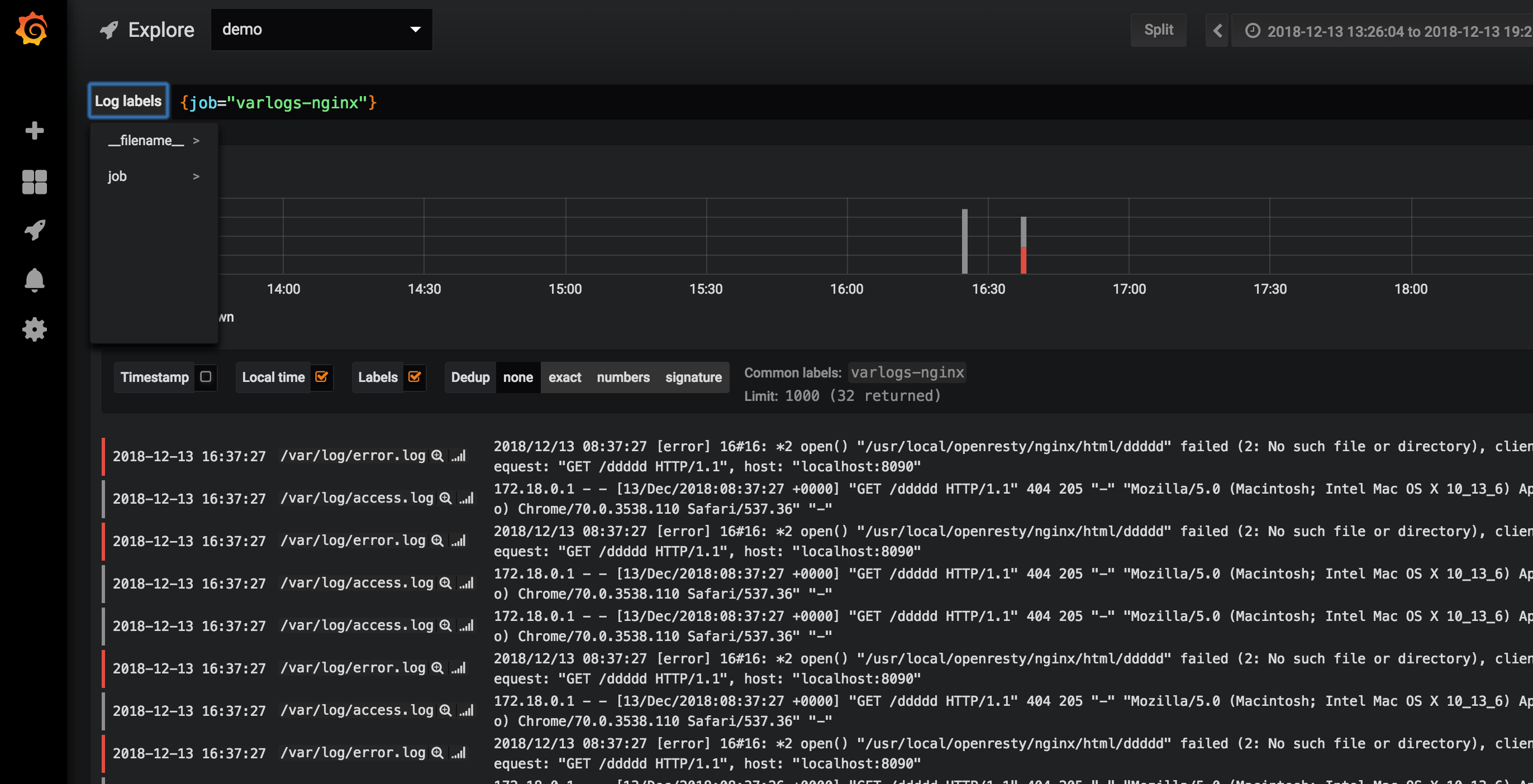 使用 loki grafana 分析nginx 请求日志