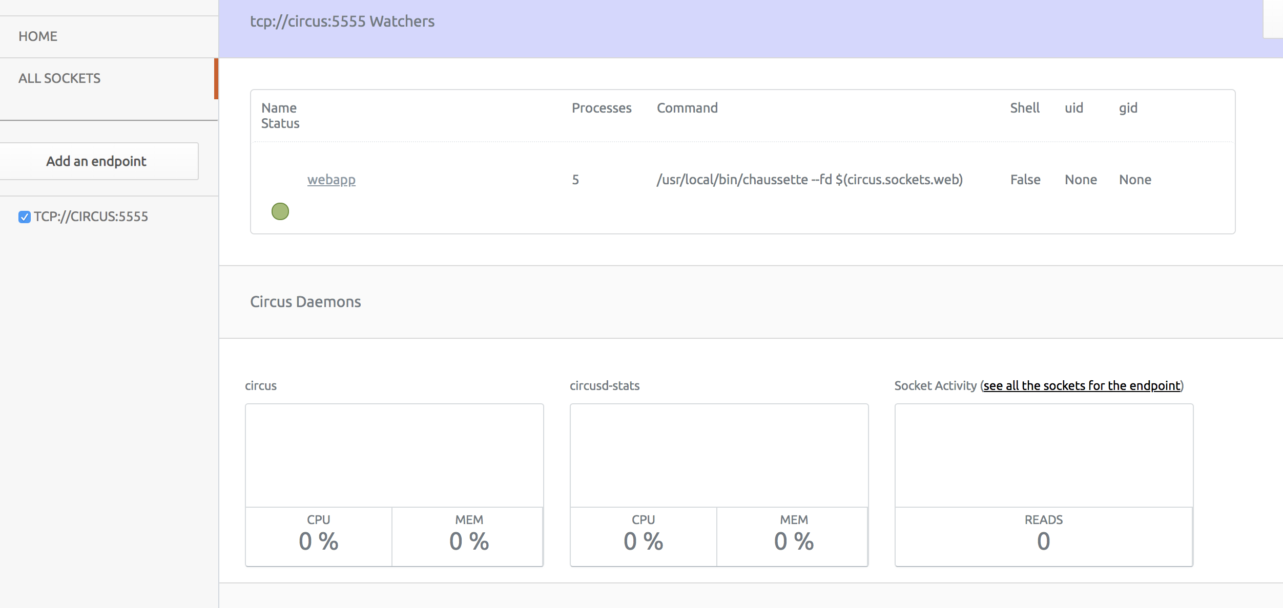 circus  && web comsole docker-compose 独立部署