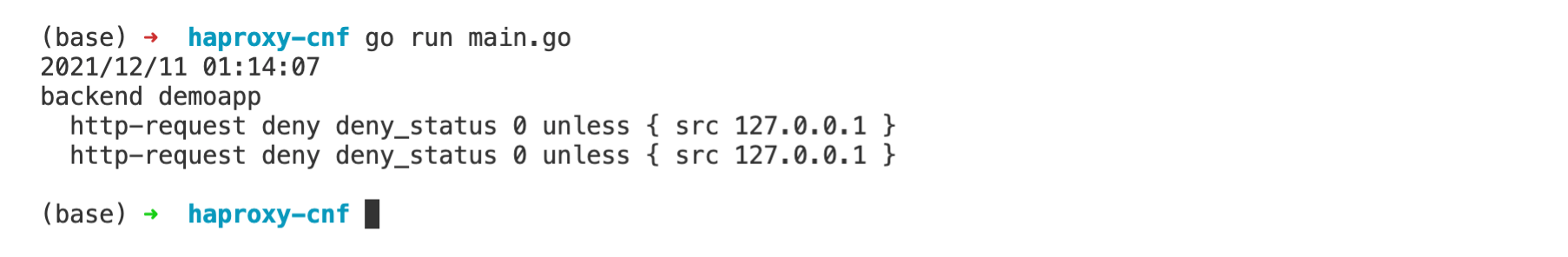 使用haproxy golang config-parser 包生成haproxy 配置