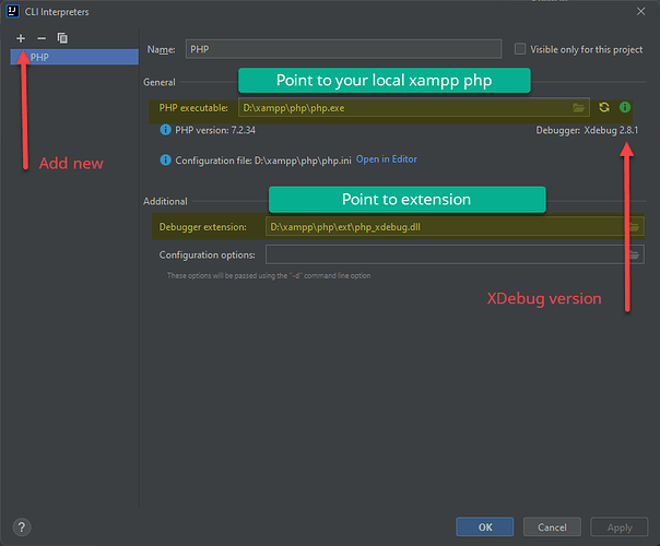 IntelliJ IDEA Ultimate 配置 PHP 拦截器中 Xdebug 扩展应该怎么填