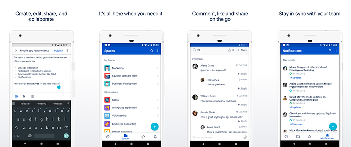 针对 Android 的 Confluence 6 服务器