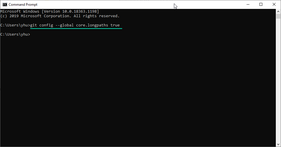 Git 在 Windows 克隆的时候提示错误 Filename too long