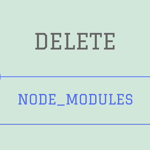 快速删除 node_modules
