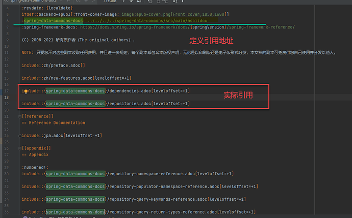 Spring Data JPA 文档翻译的时候引用错误
