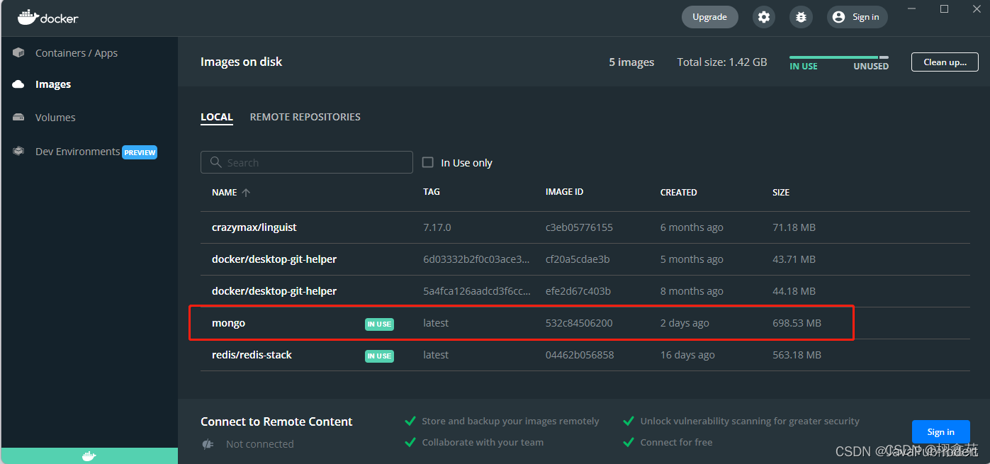 windows下基于docker安装mongodb