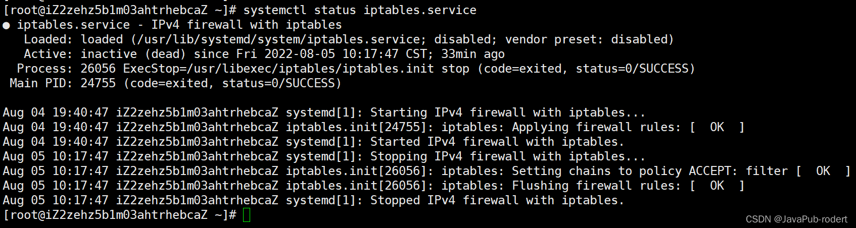 centOS7.3 安装启用 iptables 记录