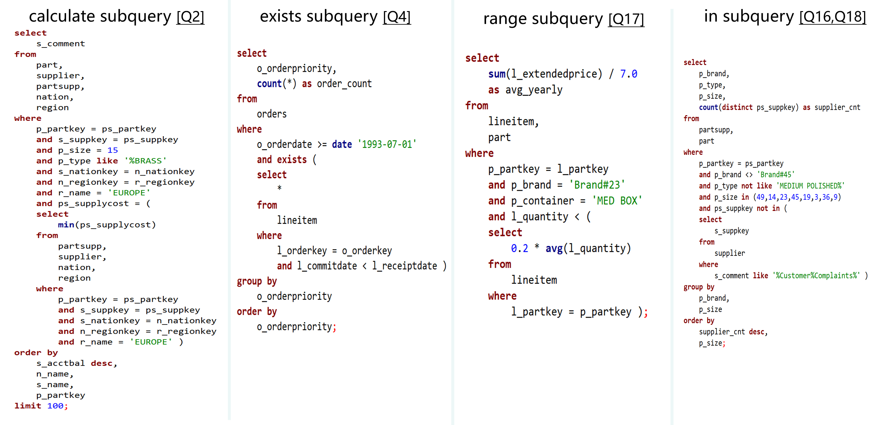 2022-08-09 mysql/stonedb-子查询性能提升-概论