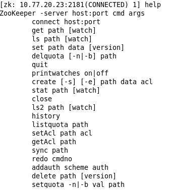 ZooKeeper命令、命令行工具及简单操作
