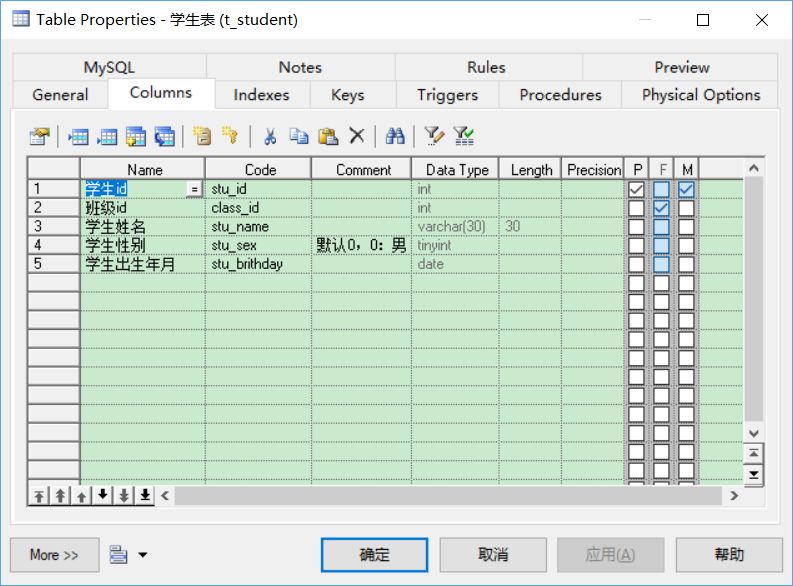 使用PowerDesigner做数据库设计（二）