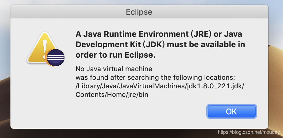 Mac：Eclipse配置启动Java路径_配置文件