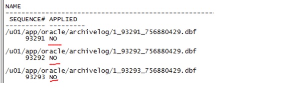 oracle Dataguard数据库不同步处理备忘