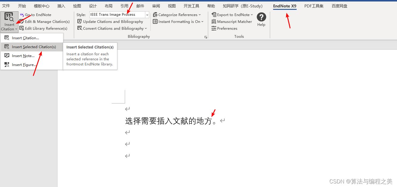 【Endnote】Word插入自定义形式的Endnote文献格式