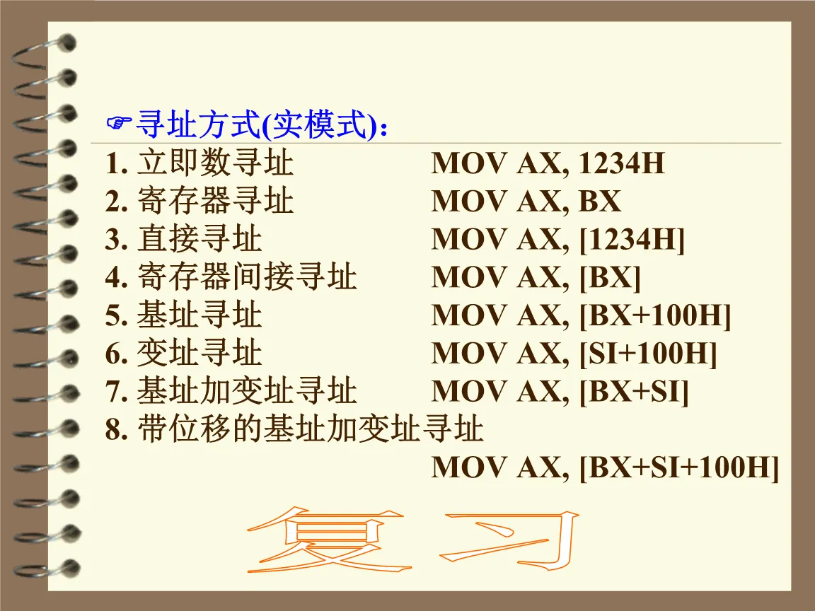 汇编语言入门-指令与寻址方式