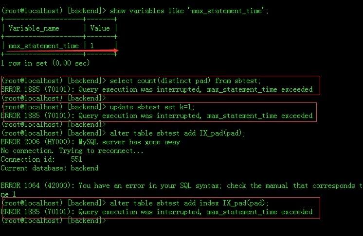 Percona5.6自身已支持杀死慢SQL_slow