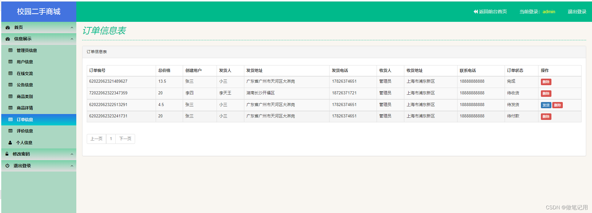 springboot+vue 实现校园二手商城（毕业设计一）