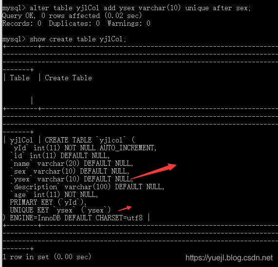 MySQL修改表结构(五)