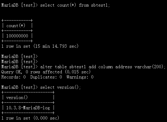 MariaDB 10.3 instant ADD COLUMN亿级大表毫秒级加字段