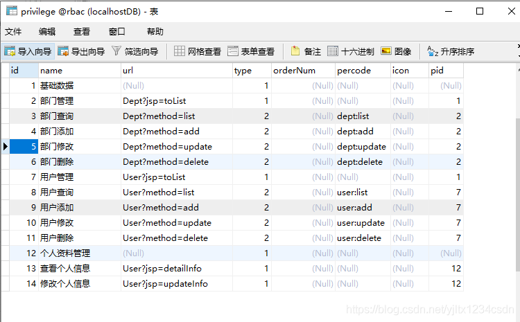 Servlet实现RBAC权限管理(二)