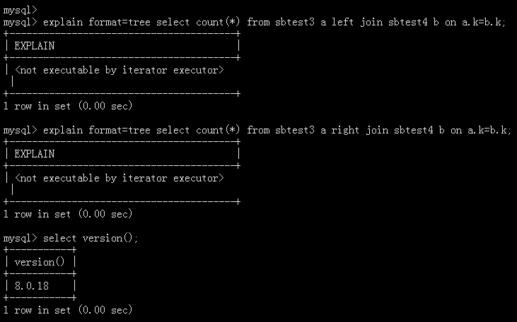 MySQL 8.0.18 Hash Join不支持left/right join左右连接