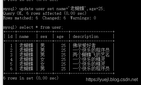 MySQL更新数据(七)