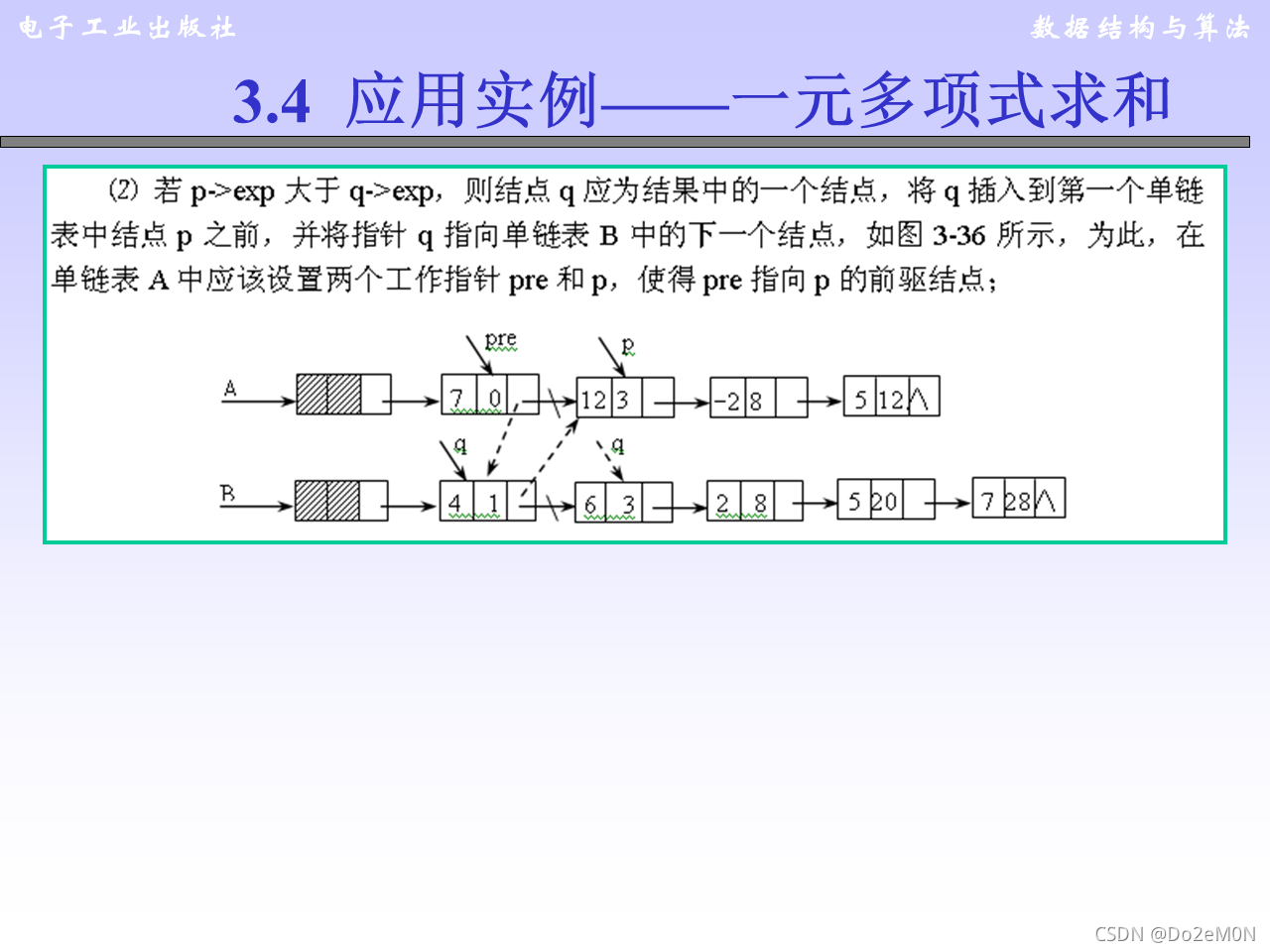 【单链表】一元多项式求和(C++)