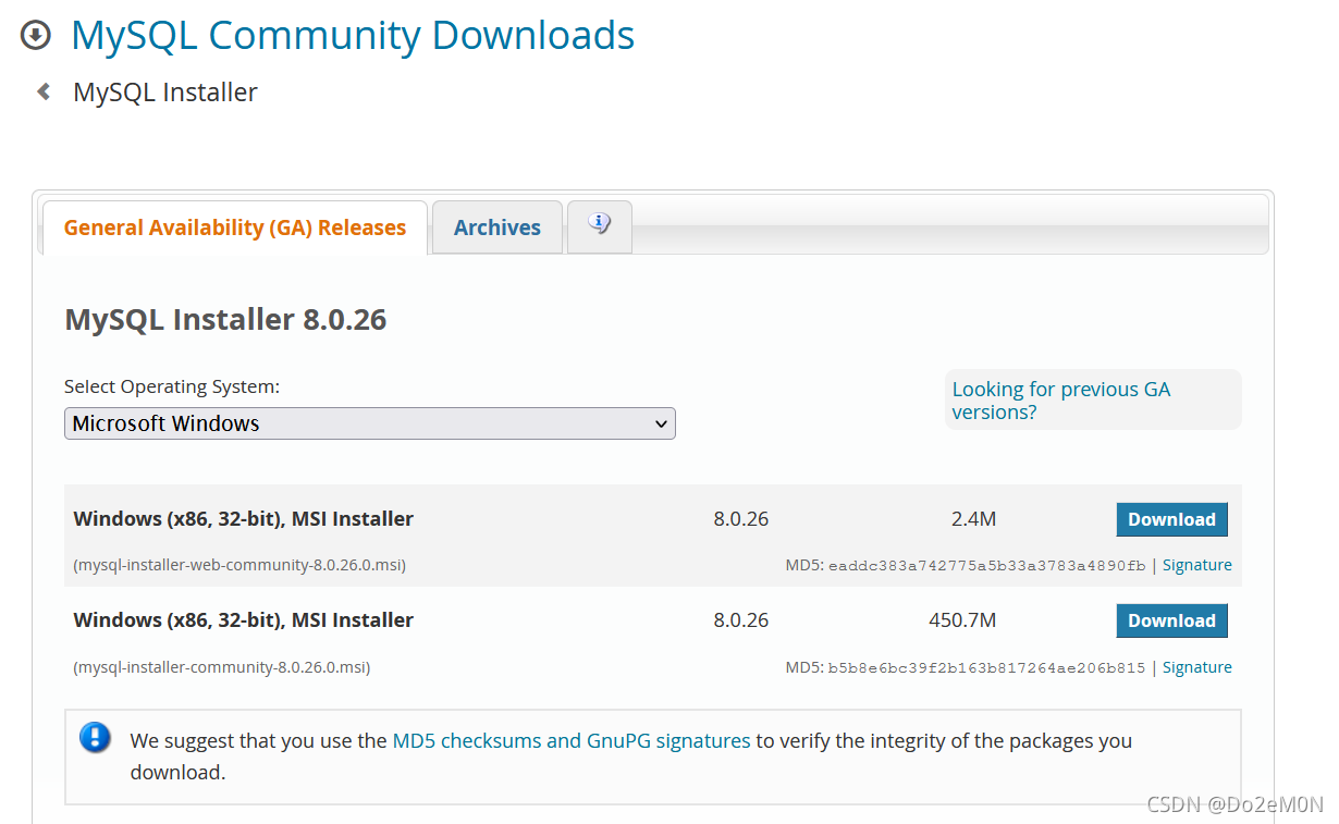 Windows下安装MySQL