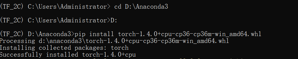 windows系统python3.6（Anaconda3）安装对应版本 torch、torchvision