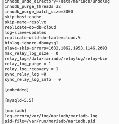 mariadb/mysql建立主从