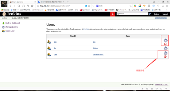 jenkins用户的创建、删除和权限设置；
