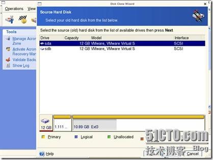 Acronis Server备份Linux系统