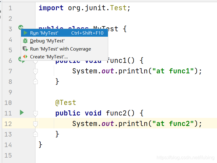 单元测试Junit 测试类与测试方法 java