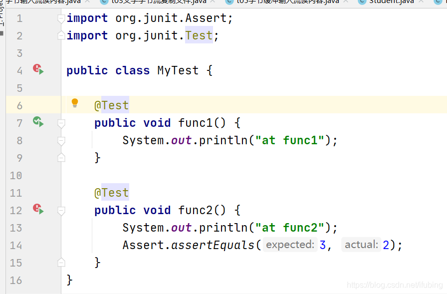 单元测试Junit 测试类与测试方法 java