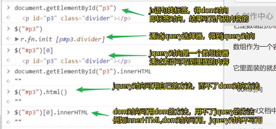 jquery-jquery对向与dom标签对向_数组