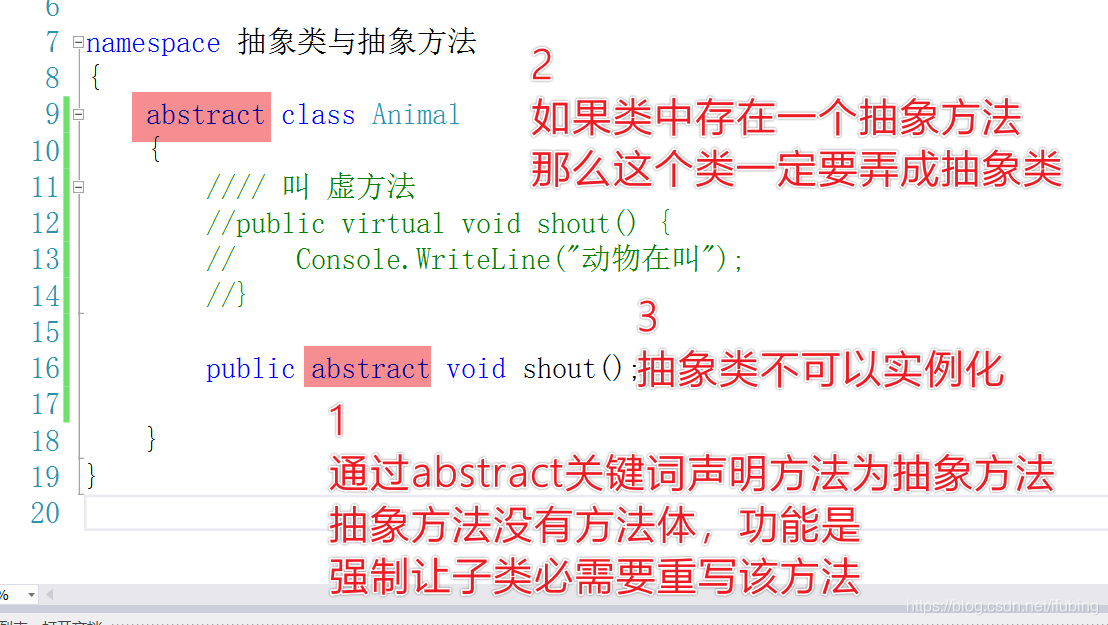 抽象类与抽象方法 c# 1613720553