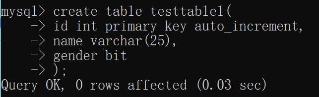 mysql-数据表的定义操作