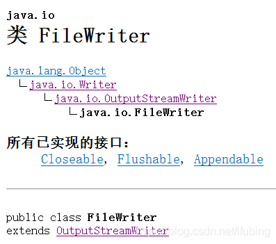 文件字符输出流 FileWritter java_构造方法