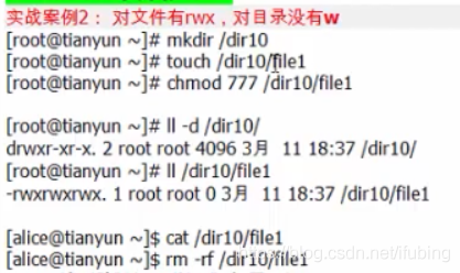 linux-权限案例-文件与目录权限